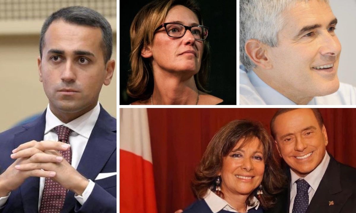 Luigi Di Maio, Ilaria Cucchi, Pierferdinando Casini, Elisabetta Casellati e Silvio Berlusconi