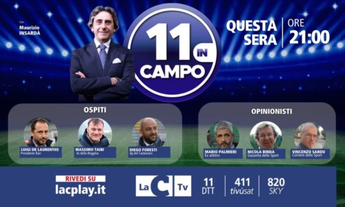 Calcio CalabriaDe Laurentiis, Taibi e Foresti, gli ospiti della terza puntata di “11 in campo” su LaC Tv