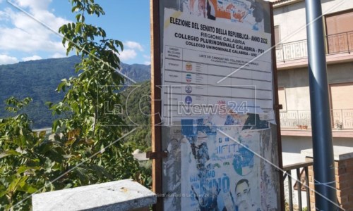 Manifesto elettorale a San Luca