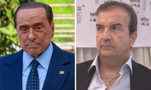Da sinistra: Silvio Berlusconi e Mario Occhiuto