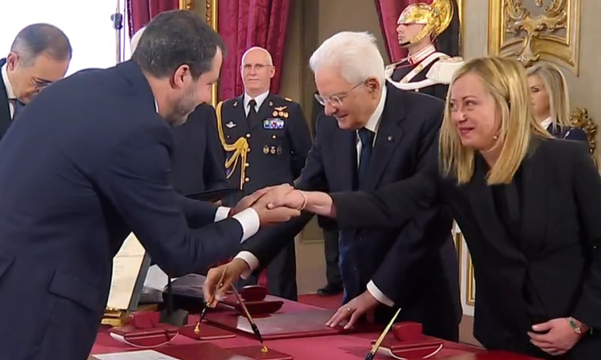 Salvini, Meloni e Mattarella
