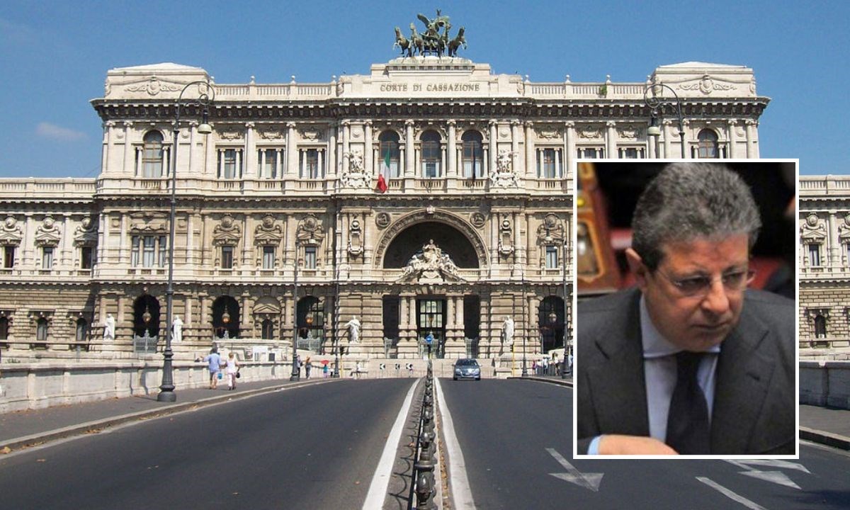 Sullo sfondo la Corte suprema di Cassazione, nel riquadro Giancarlo Pittelli