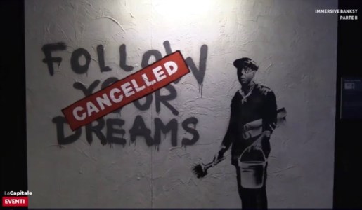 LaCapitaleThe world of Banksy, nella galleria della stazione Tiburtina di Roma la mostra dedicata allo street artist inglese