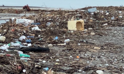 Danni del maltempoCumuli di rifiuti dopo la mareggiata dei giorni scorsi, il litorale di Corigliano Rossano come una discarica