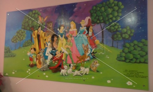 Uno dei dipinti realizzati dagli alunni del Liceo Artistico di Cetraro