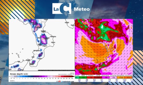 Previsioni meteoIn Calabria l’inverno è pronto a fare sul serio: bufere di vento e neve dal Pollino all’Aspromonte