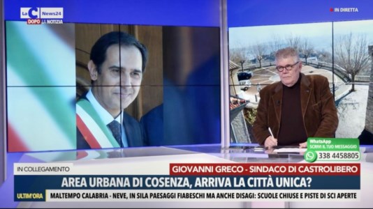 Il sindaco di Castrolibero Giovanni Greco ospite della trasmissione Dopo la Notizia