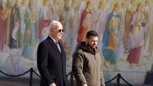 I presidenti Biden (Usa) e Zelensky (Ucraina)