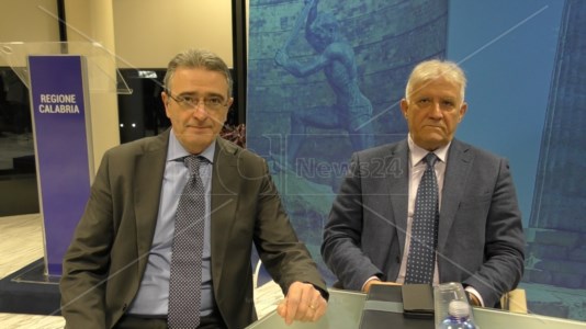 Il direttore generale di Sorical, Giovanni Paolo Marati, e il commissario di Arrical, Bruno Gualtieri