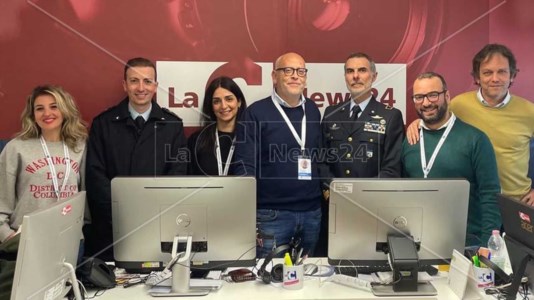 La visita del tenente colonnello Massimo Alligri a Cosenza Channel