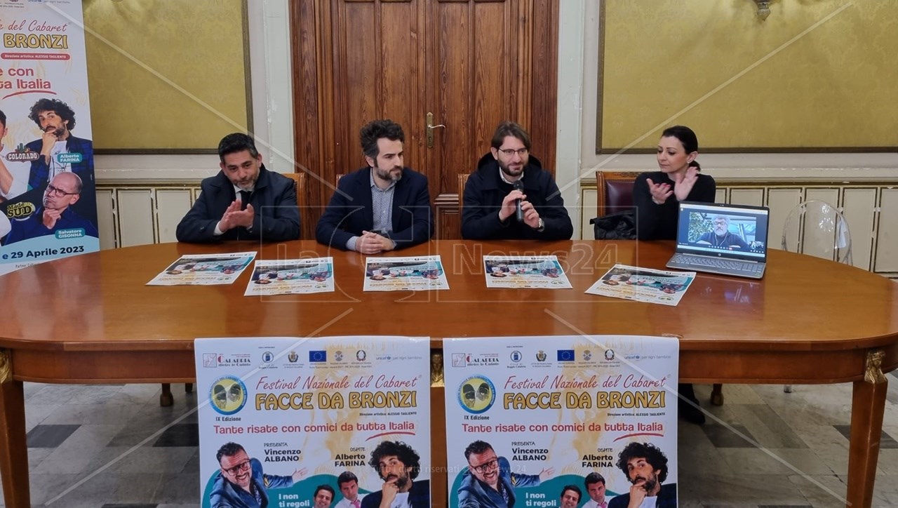 Un momento della conferenza stampa a Reggio Calabria