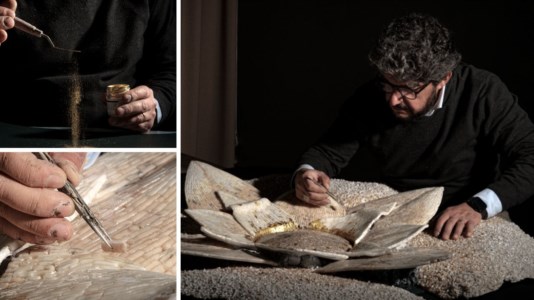 Leonardo Laino e la purezza del suo loto di mosaico e resine protagonisti al Fuorisalone di Milano