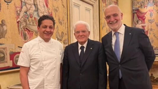 Chef Mazzei con il presidente Mattarella