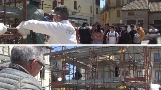 Cantiere apertoIl monumento ai Caduti di Serra San Bruno si rifà il look: il restauro seguito dagli studenti