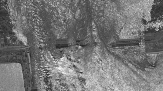 Le immagini dal satellite della diga 