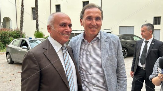 Francesco Boccia con Franz Caruso a Cosenza