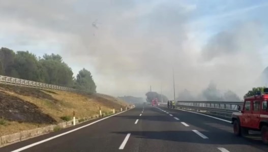 Stop al trafficoIncendio lungo l’A2, circolazione bloccata in direzione sud nel Cosentino