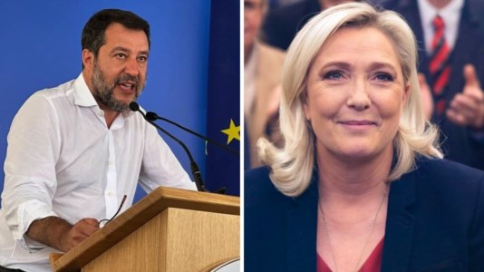 Matteo Salvini e Marine Le Pen, foto dai rispettivi profili Fb