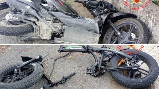 Incidente a LameziaTre feriti nello scontro tra uno scooter e una bici elettrica: bambino trasferito in ospedale con l’elisoccorso