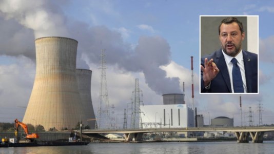 Centrale nucleare, nel riquadro il ministro Matteo Salvini