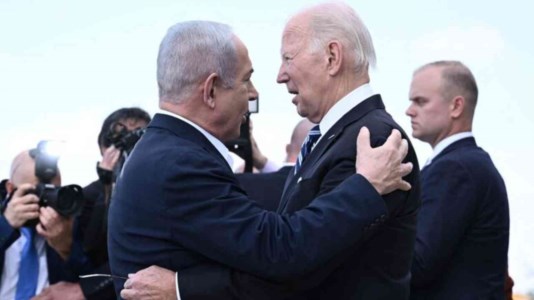 L’incontro tra Netanyau e Biden (foto Ansa)