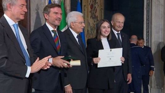 Ludovica Pantusa premiata dal Presidente della Repubblica Sergio Mattarella