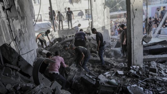 Case distrutte a Gaza (foto Ansa)