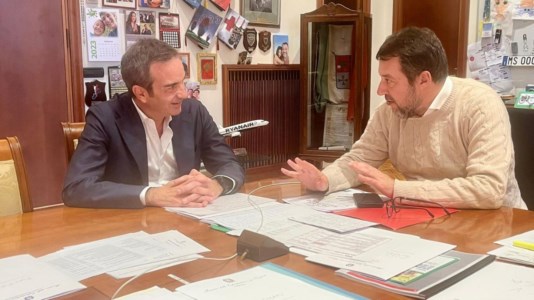 Roberto Occhiuto e Matteo Salvini durante un incontro al MIT