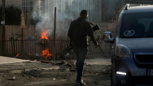 Gli scontri in Cisgiordania (Foto Ansa)