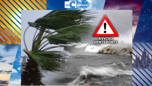 Previsioni meteoForti venti di burrasca sulla Calabria: attese oggi raffiche anche oltre i 100 chilometri orari