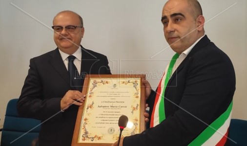 Il procuratore Salvatore Curcio e il sindaco Daniele Vacca