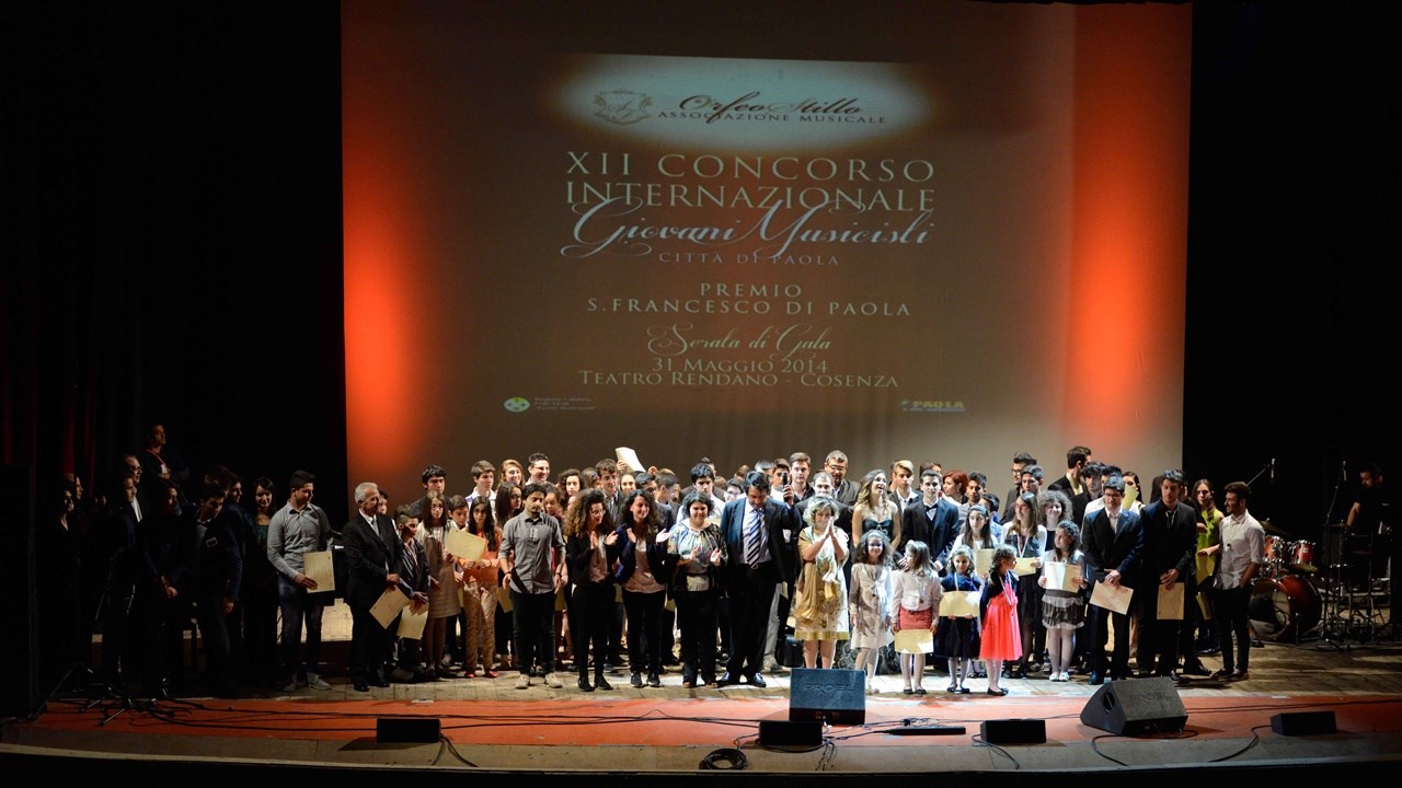 La premiazione finale del Concorso Orfeo Stillo del 2014