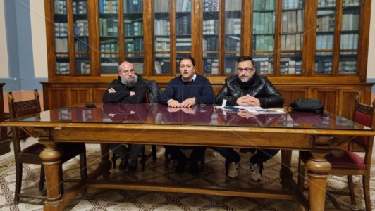 Marra, Sibio e Foti durante l’incontro a Palazzo Alvaro