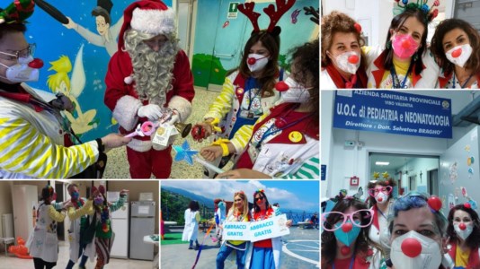 Natale solidaleL’onda colorata dei clown in ospedale e nelle Rsa di Vibo Valentia. «Del sorriso c’è bisogno sempre»