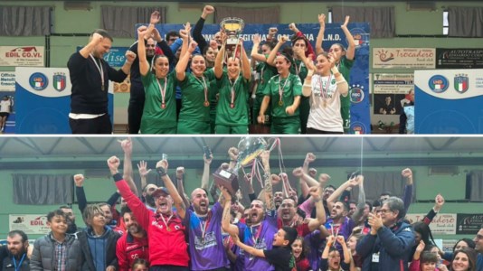 Final fourCoppa Italia calcio a 5, Palmese e Nausicaa trionfano e alzano al cielo il trofeo