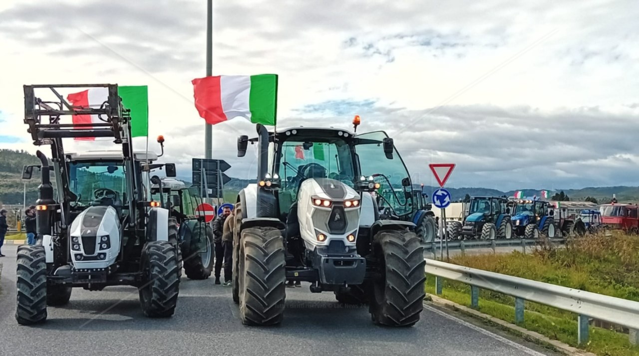 La protesta degli agricoltori in Calabria