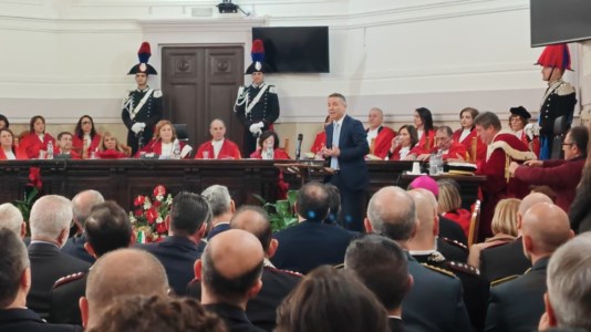 L’intervento del procuratore di Vibo Valentia Camillo Falvo durante l’inaugurazione dell’anno giudiziario a Catanzaro