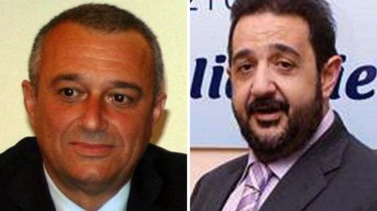 a sinistra l’ex assessore regionale Salerno, a destra l’ex presidente di Calabria Etica Ruperto