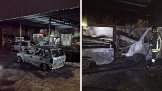 Notte di fuocoIncendio nel Catanzarese, in fiamme cinque automezzi a Montauro Superiore: non si esclude la matrice dolosa