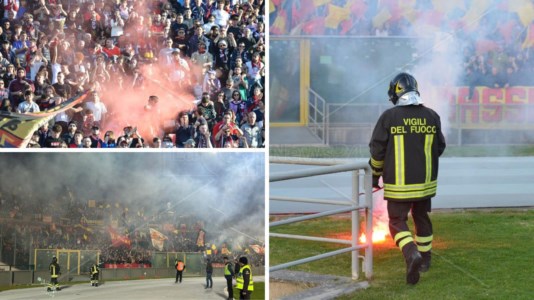 I provvedimentiLancio di fumogeni e petardi durante il derby di Calabria, maxi multe per Cosenza e Catanzaro