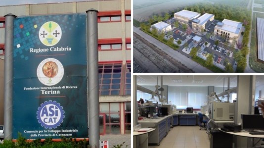 A destra, dall’altro: il progetto degli studios nell’area industriale di Lamezia e i laboratori della Fondazione Terina