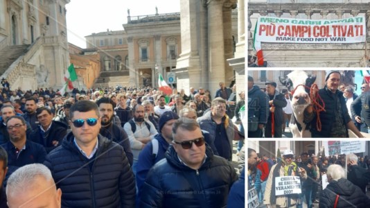 La protestaAgricoltori e pescatori in piazza del Campidoglio a Roma: «Non c’è più tempo, chiediamo a tutta Italia di manifestare con noi»