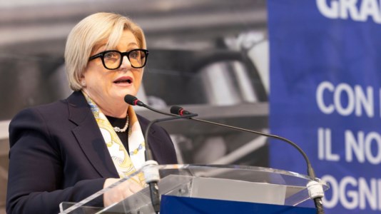 Elvira Calderone, ministro del Lavoro, nel suo intervento a Castrovillari