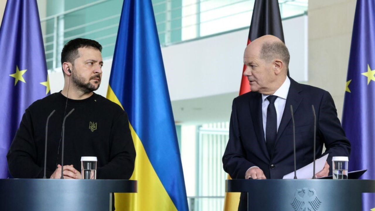 Zelensky e Scholz (Foto Ansa)