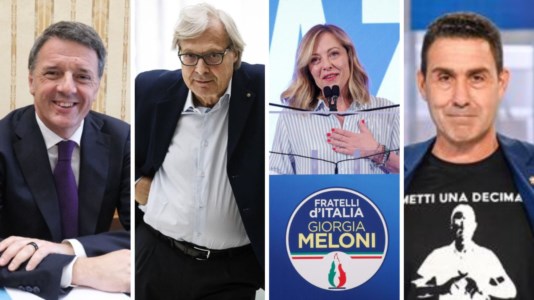 Renzi, Sgarbi, Meloni e Vannacci