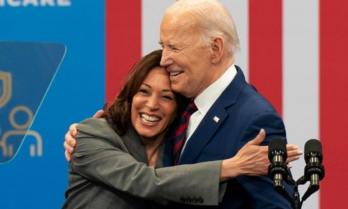 Kamala Harris e Joe Biden, foto ansa
