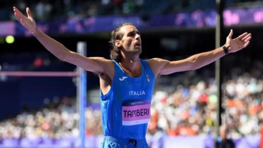 Gianmarco Tamberi vola in finale del salto in alto (Foto Ansa)