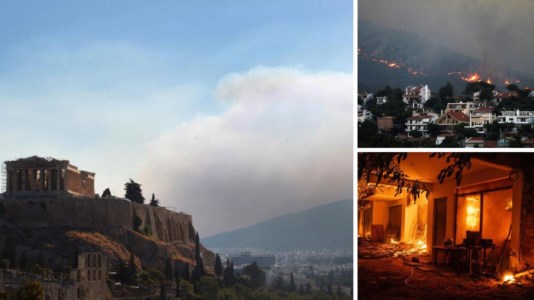 Gli incendi in Grecia - foto ansa