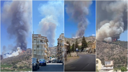 Fiamme nel RegginoIncendio a Palizzi vicino ai vigneti Igt, canadair in azione per le operazioni di spegnimento