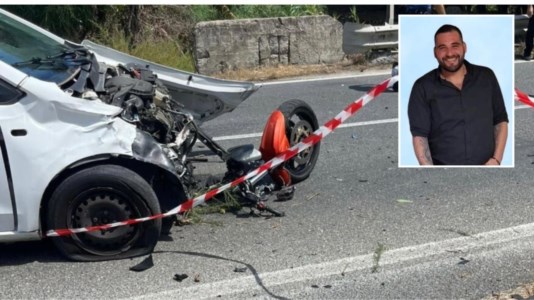 Nel riquadro, il motociclista Raffaele Varano, vittima di un incidente sulla statale 106